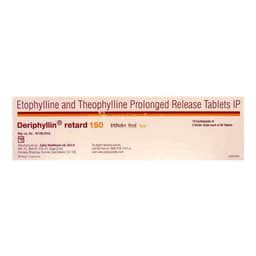 Deriphyllin Retard 150 Tablet - Buy Online, Uses, Dosage and Price | PillO