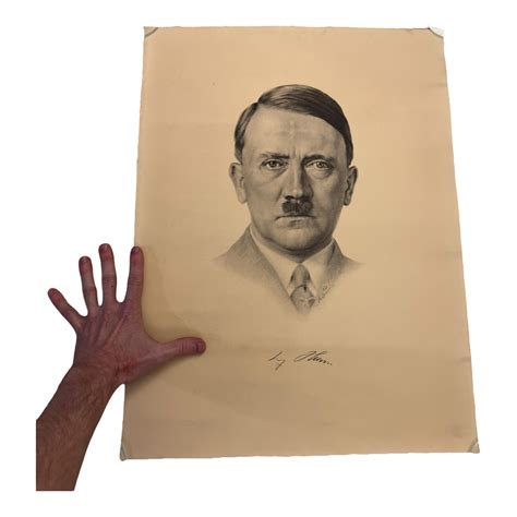 At Auction: Adolf Hitler Portrait Poster
