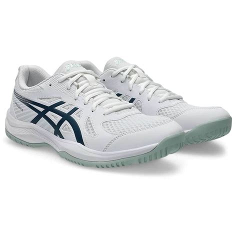 Asics Upcourt 6 Volleyball/Badminton Shoes (White/Tranquil Teal ...