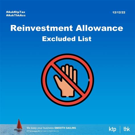 Reinvestment Allowance Excluded List - Dec 12, 2022, Johor Bahru (JB), Malaysia, Taman Molek ... - Appendix B Process Efficiency Reinvestment Allowance