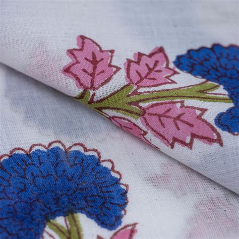 Multicolor Block Printing Jaipur Cotton Fabric Online DMAASA.in