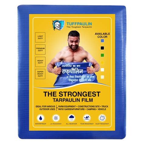 TUFFPAULIN Tarpaulin Blue 6ft x 9ft 70 GSM