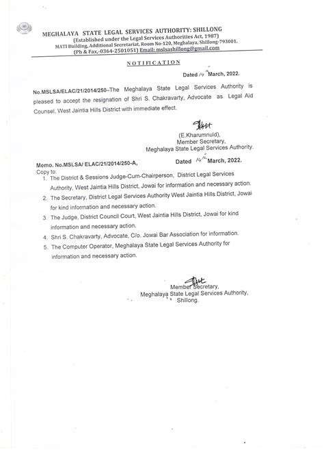 No.MSLSA/ELAC/21/2014/250 | Meghalaya State Legal Services Authority