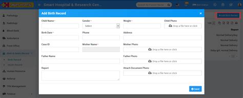 How to add Birth Records? - Smart Hospital : Hospital Management System ...