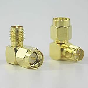 50pcs 90 Degree SMA Male Plug pin to RP-SMA Female Plug pin Right Angle ...