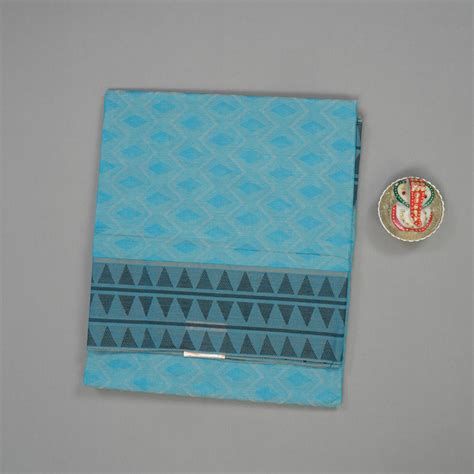 Hayagrivas Pure Cotton Sky Blue Saree with Black Border KBE701G23-4 ...