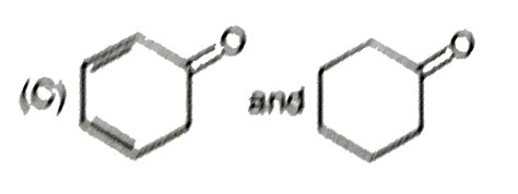 Among the given pairs, in which pair second compound has less enol content: