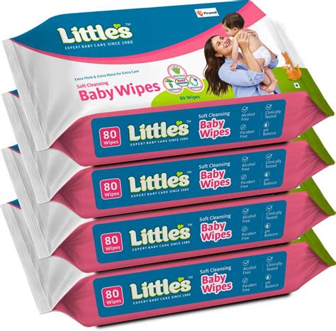 Little's Soft Cleansing Baby Wipes with Aloe Vera, Jojoba Oil and ...