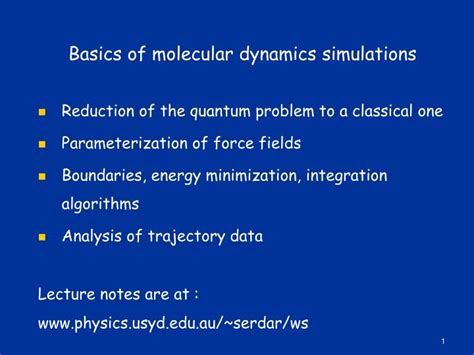 Image result for Molecular Dynamics Simulations Tree