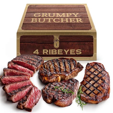 Grumpy Butcher Large Ribeye Steaks 4 Pack 14 Oz Each | Desertcart INDIA