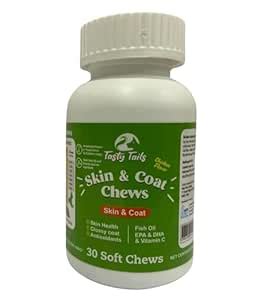 Buy Tasty Tails Skin & Coat Fish Oil & Vitamin C 30 Tablets Dogs ...