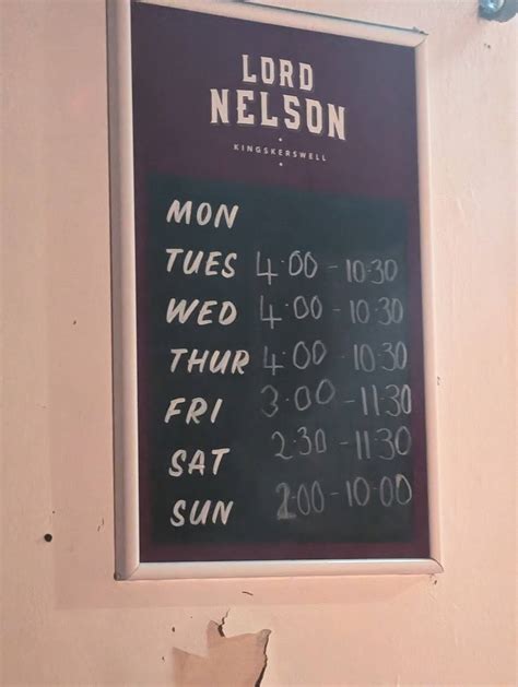 Menu at The Lord Nelson pub & bar, Newton Abbot