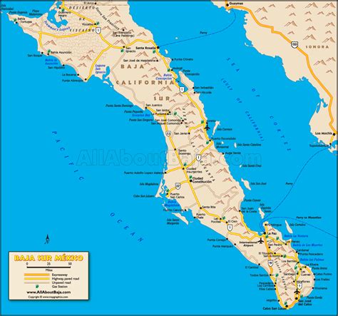 Map Of California Baja Sur