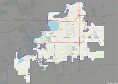 Map of Lake Charles city - Thong Thai Real