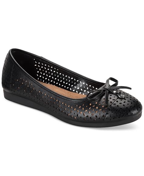 Giani Bernini Odeysa Slip-On Perforated Ballet Flats, Created for Macy ...