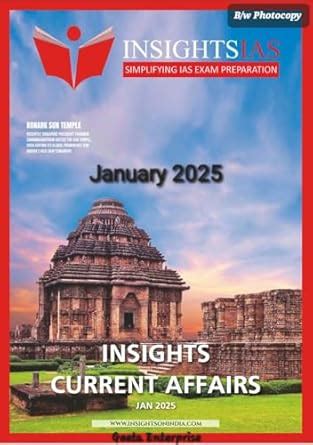 Buy Insights IAS Current Affairs Magazine January 2025, Black and White ...