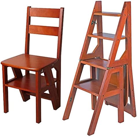 Wooden Folding Library Ladder Chair,2 in 1 India | Ubuy