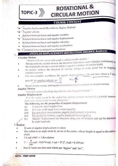 SOLUTION: Rotational and circular motion full unit physics notes class ...
