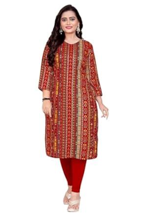 Buy Amthi V-Neck Straight Cotton Blend Yellow Kurtis for Women's (in ...