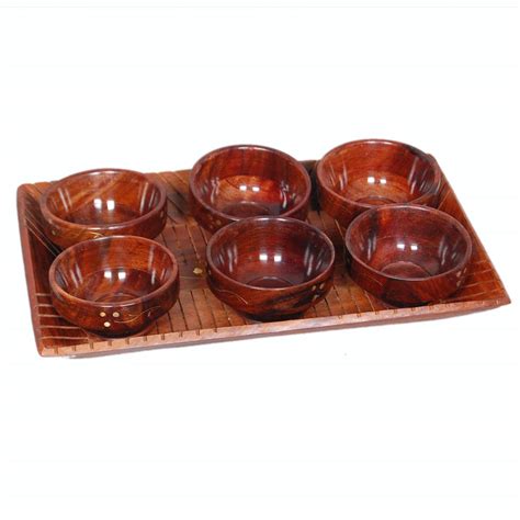 Buy Indian wood Arts Wood Serving Bowl Simple & Elegant, Wooden Serving ...