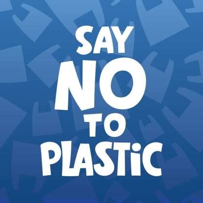 say no to plastic sticker poster|save environment| Paper Print - Nature ...