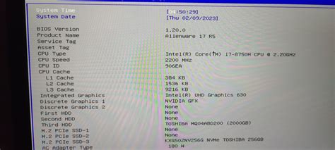 Alienware 17 R5 Disable Legacy Boot 的图像结果