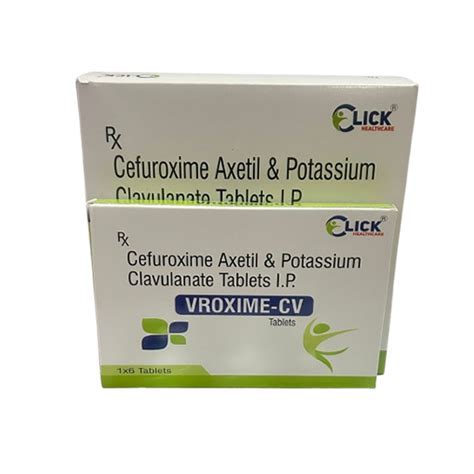 VROXIME CV Tablet: Cefuroxime Axetil & Clavulanic Acid for Bacterial ...