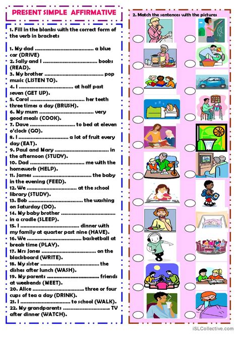 Image result for Present Simple Grammar Exercises