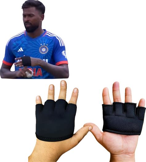 Buy Original Hardik Pandya Finger Cut Cricket Gloves – Durable Lycra ...