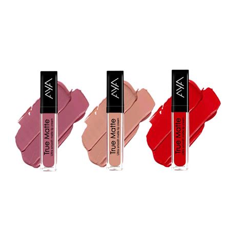 Buy AYA True Matte Liquid Lipstick - Set Of 3 Online