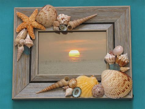 Seashell Photo Frame, Shell Picture Frame, Beach Decor, Beach Frame ...