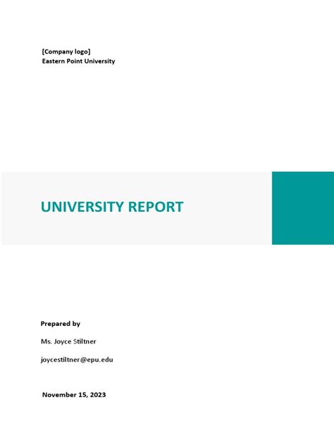 Image result for University Report Example
