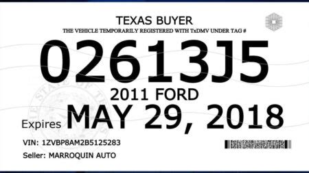 temporary license plates - Houston Public Media