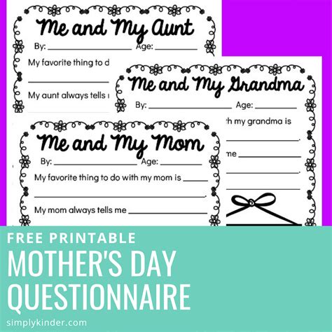 Free mother s day questionnaire printable grandma questionnaire – Artofit