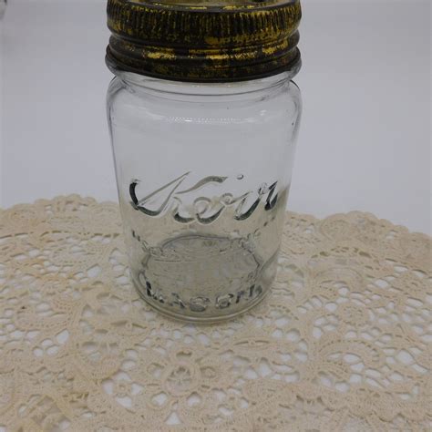 Vintage Kerr Canning Jar Self Sealing Trademark Aug 31, 1915, Pint ...