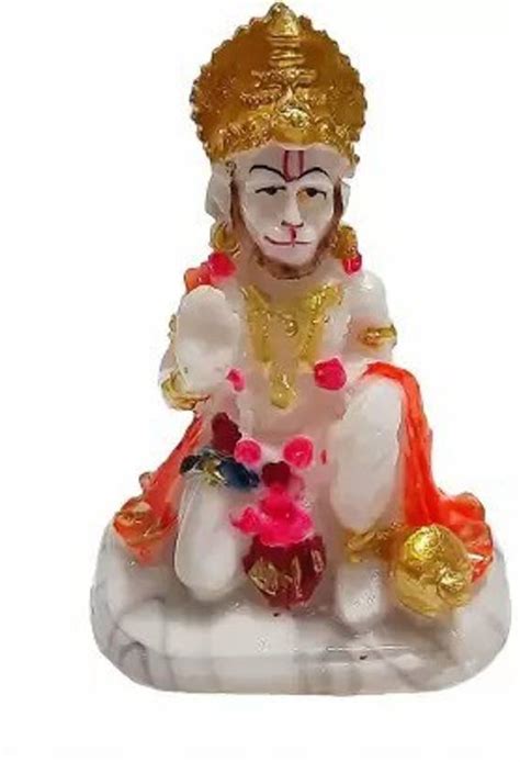 Awesome Craft Hanuman Ji Ki Murti in Blessing Posture with Gada Sitting ...