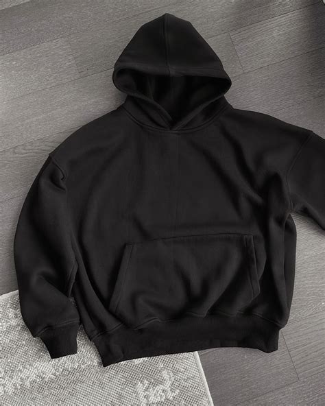 Drop Shoulder Hoodie - Black | Black hoodie outfit, Drop shoulder ...