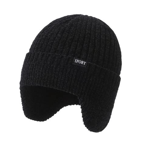 Men's Knitted Beanie Winter Hat with Ear Flap – CRAZE