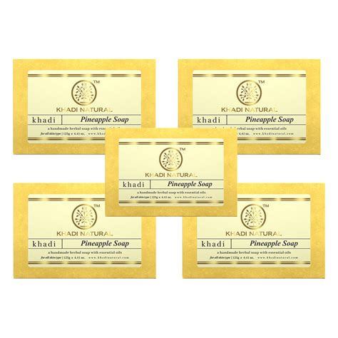 Khadi Natural Pineapple Soap Combo Pack Of 5 – 125gm Each