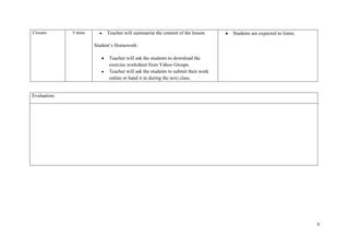 Image result for Concluding Activity in Lesson Plan Example