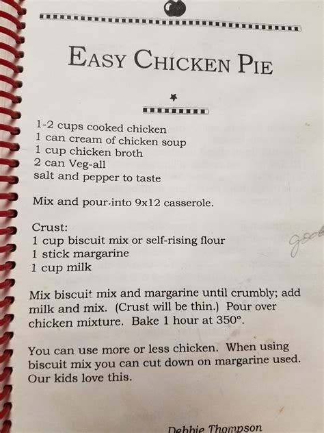 Easy Chicken Pie Recipe
