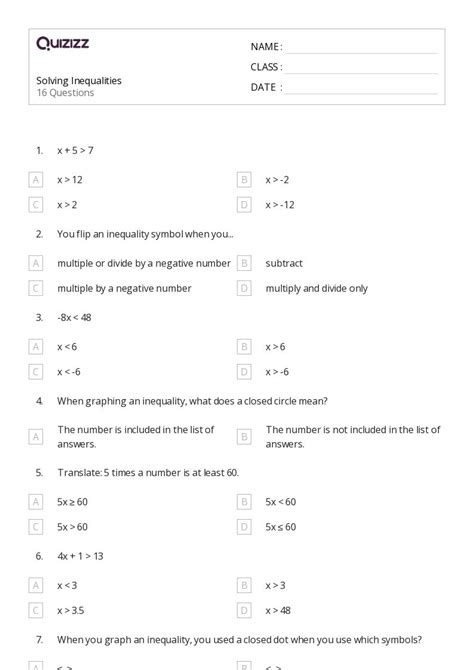 Image result for Inequality Word Problems Worksheet 8th Grade