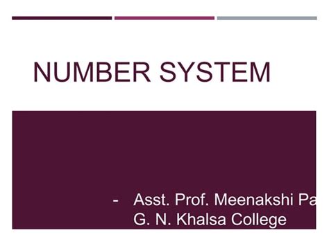 Image result for Number System Tutorial