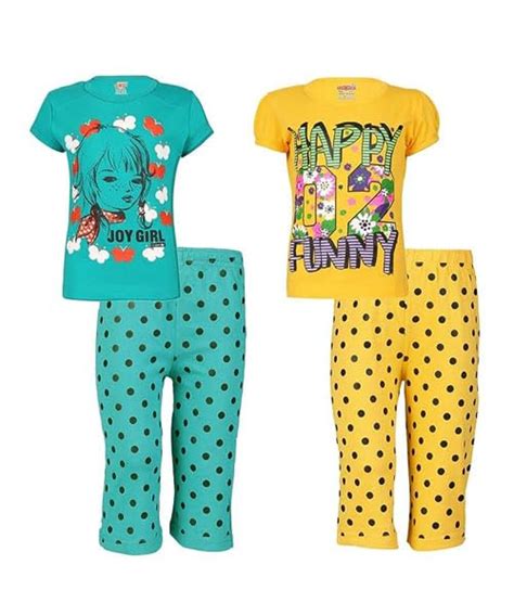 Buy SINI MINI Sinimini Girls Dot Print Capri Set Combo at Amazon.in