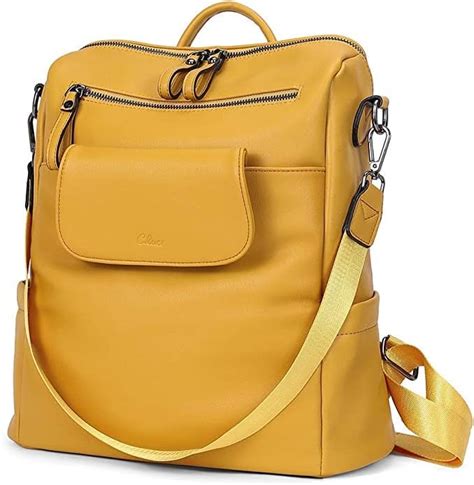KRISMO PU Leather Backpack Purse for Women Fashion Multipurpose Design ...