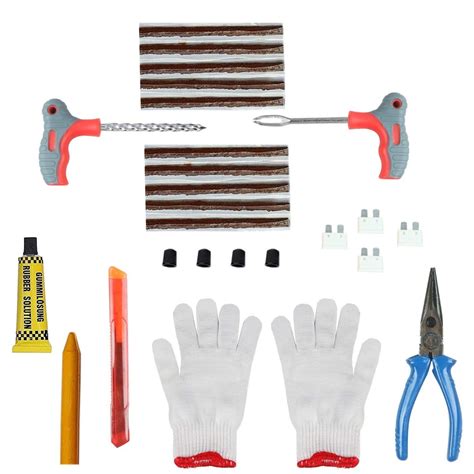 AllExtreme Universal Tubeless Tyre Puncture Repair Kit Flat Tire ...