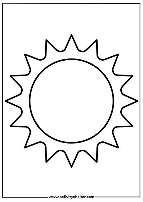 Sun Template Printable | Activity Shelter