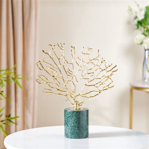 Gold & Marble Tree Decor Showpiece Large Online - Premium Decor Object ...
