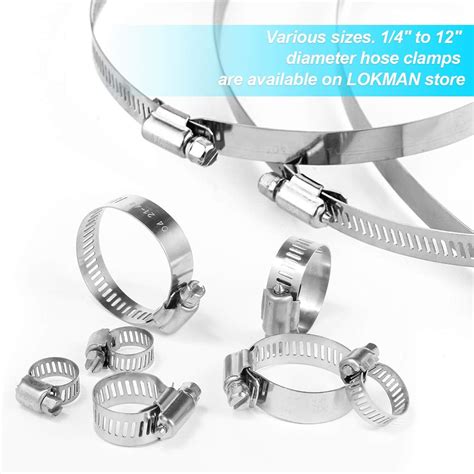 LOKMAN 5 Pack 10 Inch Stainless Steel Hose Clamps - India | Ubuy