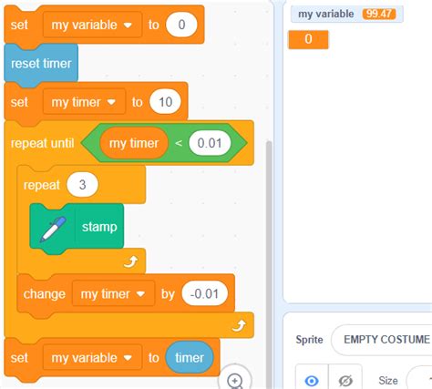 How to Code a Timer in Scratch 的图像结果